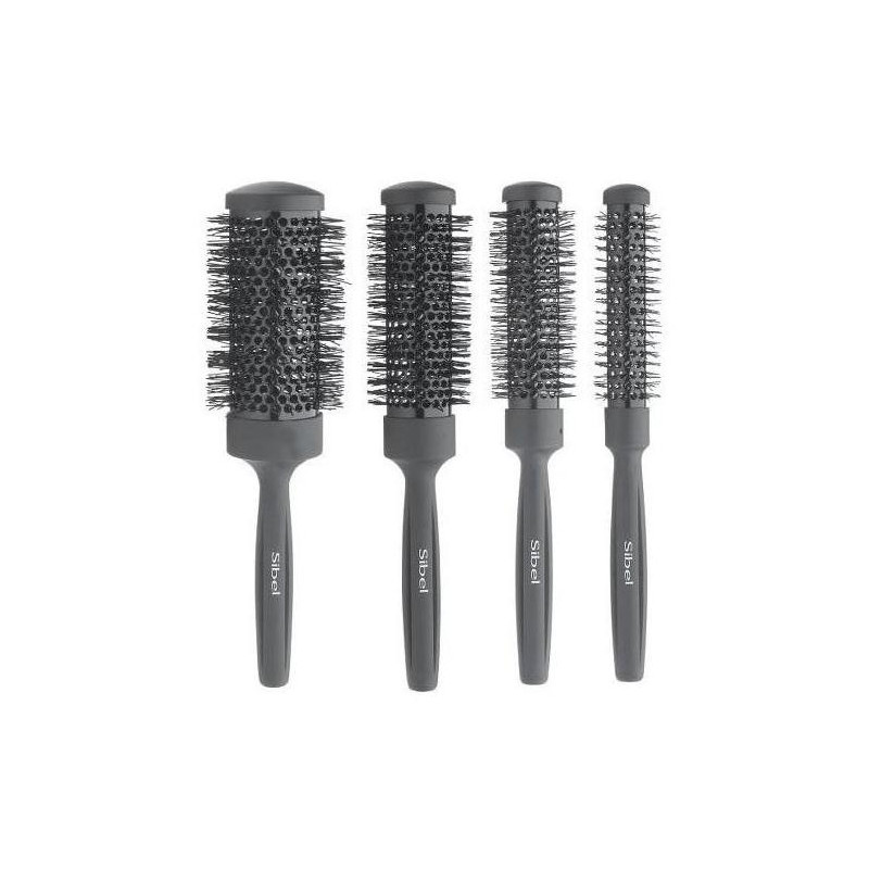 Set di 4 spazzole per capelli termiche nere