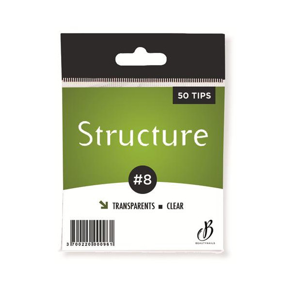 Tipps Transparente Struktur n08 - 50 Tipps Beauty Nails ST08-28