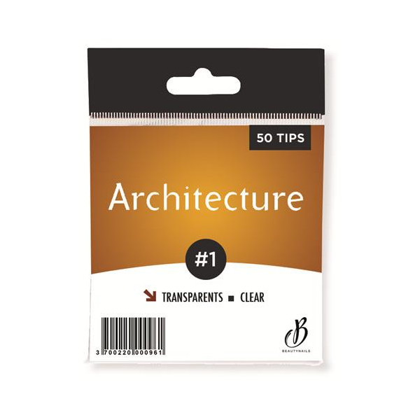 Tips Architecture transparent n01 - 50 tips Beauty Nails AT01-28