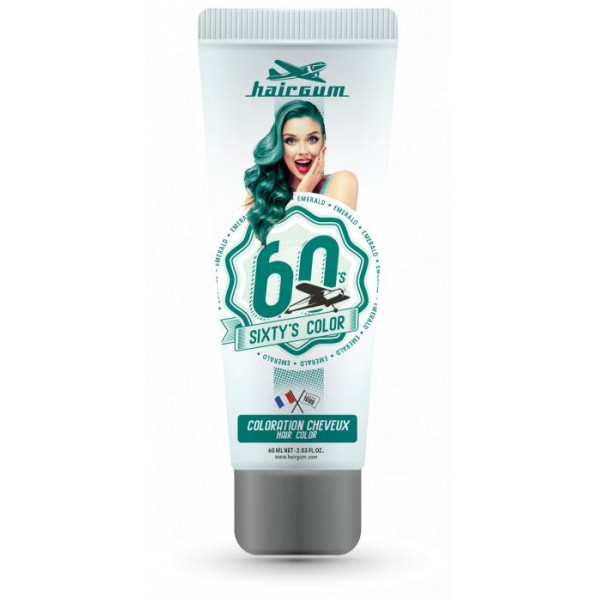 Semi-permanent cream hair dye Sixty's Color - Aubergine HAIRGUM 60ML