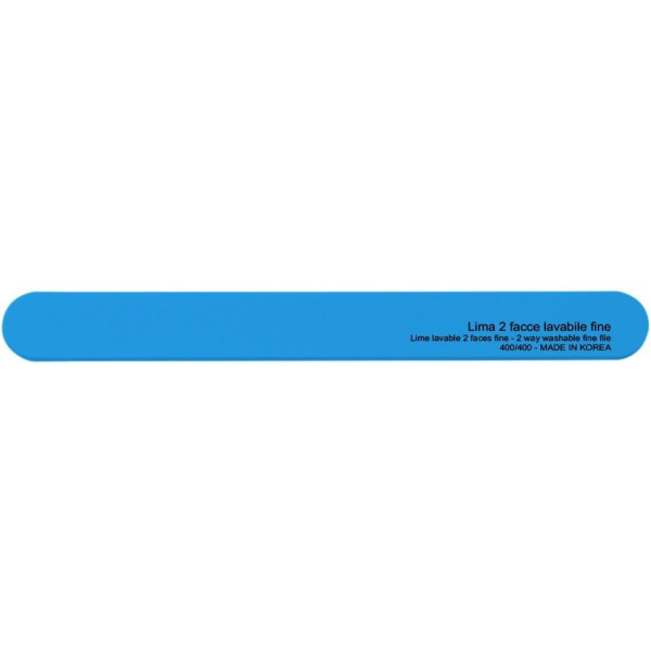 Washable blue double-sided nail file - hard grit 120/120