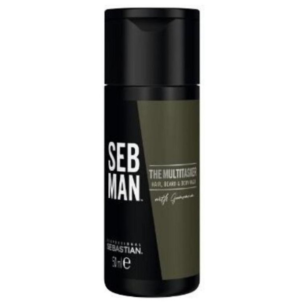 Gel limpiador para el cuerpo, cabello y barba. El multitarea Sebman 50ML.