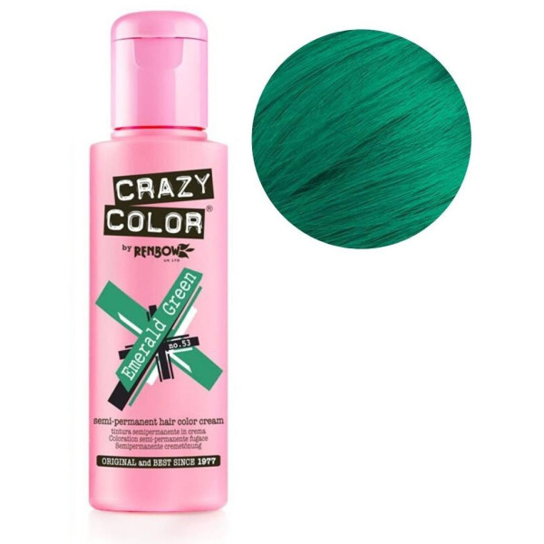 Semipermanente Haarfarbe Smaragdgrün CRAZY COLOR 100ML