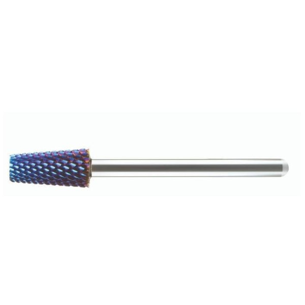 Short tungsten carbide tapered end mill