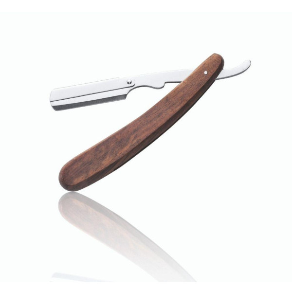 Afeitadora de madera cortada en inglés.