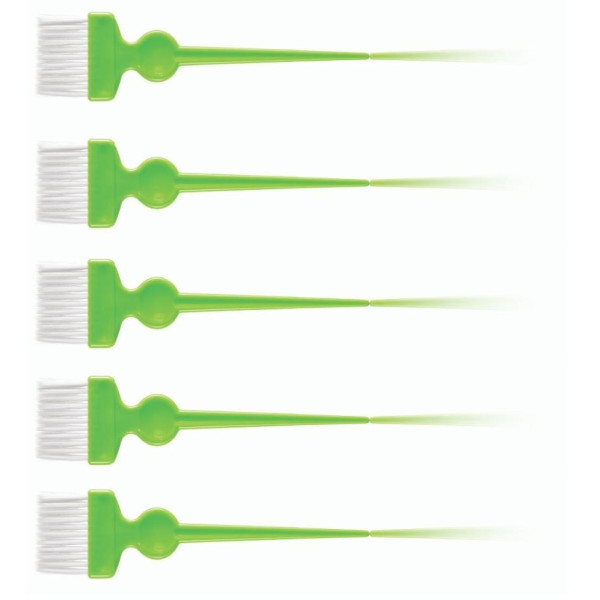 Set of 5 brushes with ultra-soft nylon bristles.