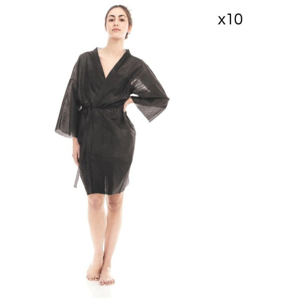 Kimono in tessuto nero x10