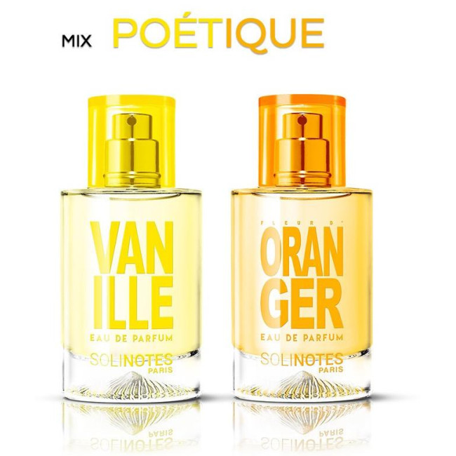 Mix Poétique : eau de parfum Fleur d'Oranger 50ml et eau de parfum Vanille  50ml