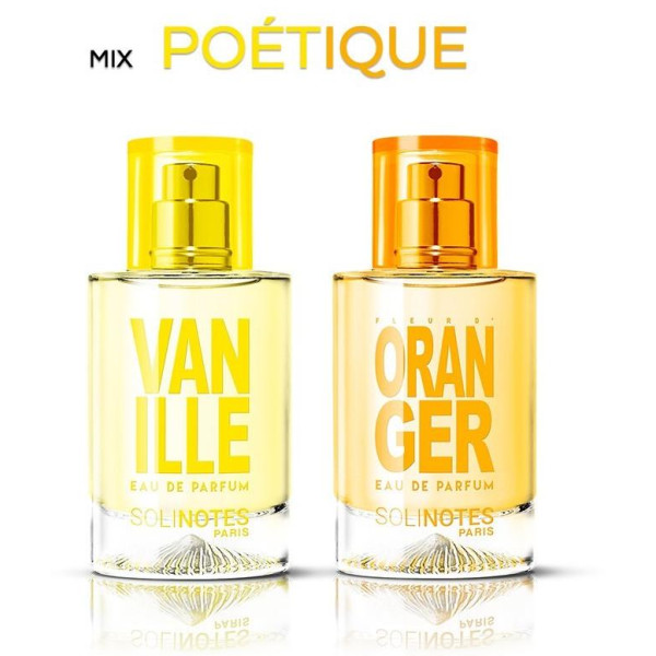 Mix Poétique : eau de parfum Fleur d'Oranger 50ml et eau de parfum Vanille  50ml