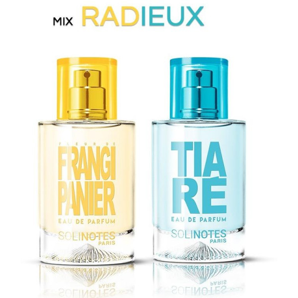 Mix Radieux: Fleur de Frangipanier eau de parfum 50ml and Tiare perfume  water 50ml