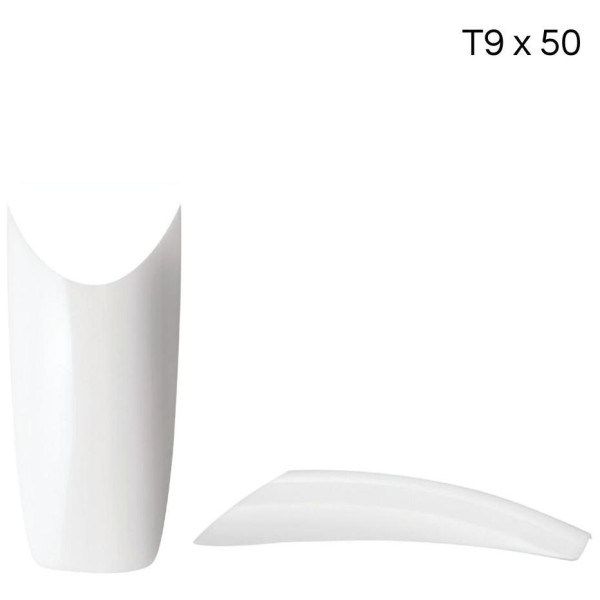 "Tips french smile T9 x50 pcs" means "French smile tips T9 x50 pcs" in English.