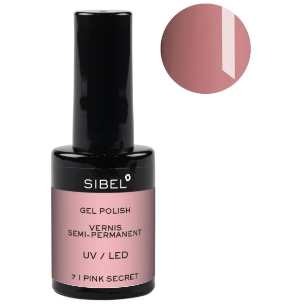 Semi-permanent nail polish No.7 Pink Secret Sibel 14ML