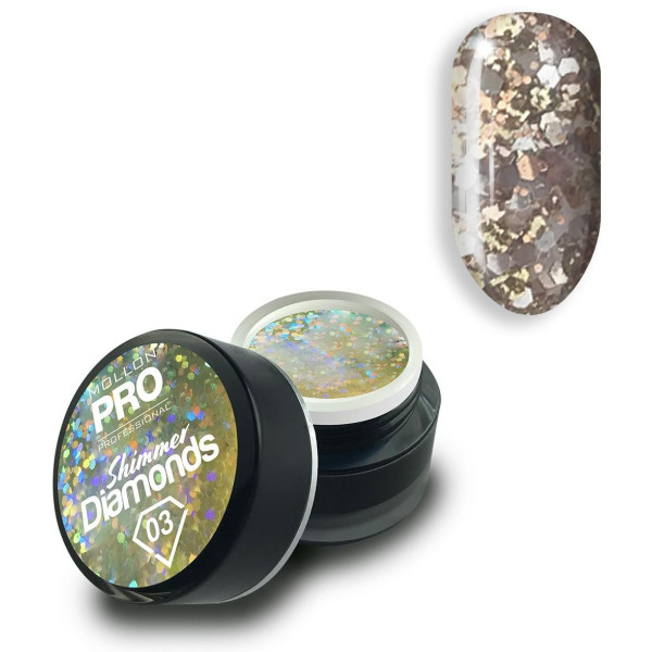 Holographic gel Shimmer Diamonds n°3 Mollon Pro