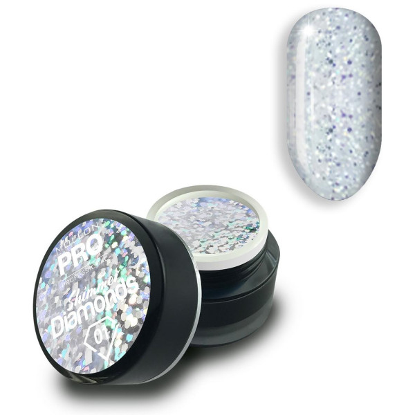 Gel holographique Shimmer Diamonds n°1 Mollon Pro