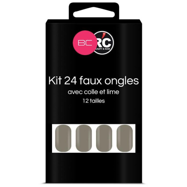 Box of 24 Silver Beauty Coiffure false nail tips