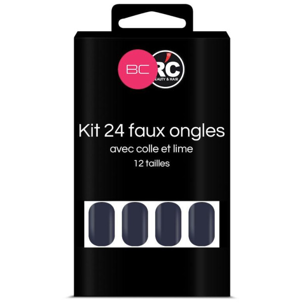 Caja de 24 puntas de uñas postizas Deep Cobalt Beauty Coiffure