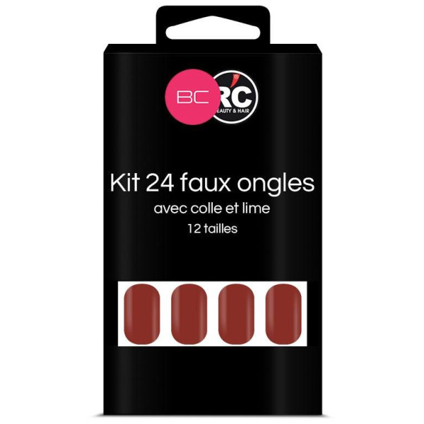 Box of 24 Red Dahlia Beauty Coiffure false nail tips