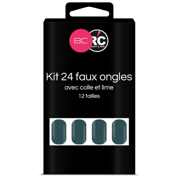 Box of 24 Blue Coral Beauty Coiffure false nail tips