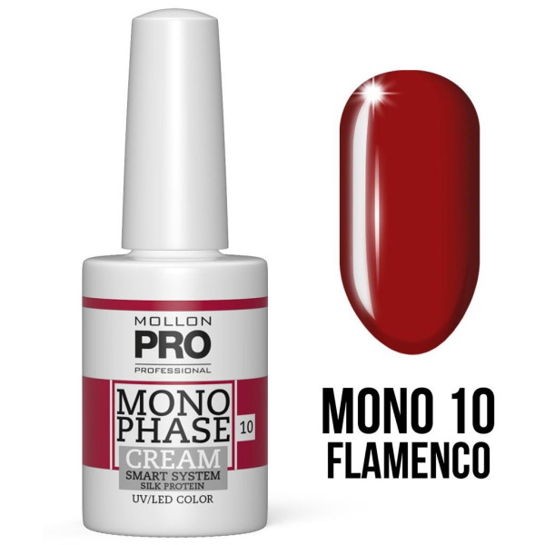 Esmalte Monofásico n°10 Flamenco 5-en-1 n°10 uv/led Mollon Pro 10ML