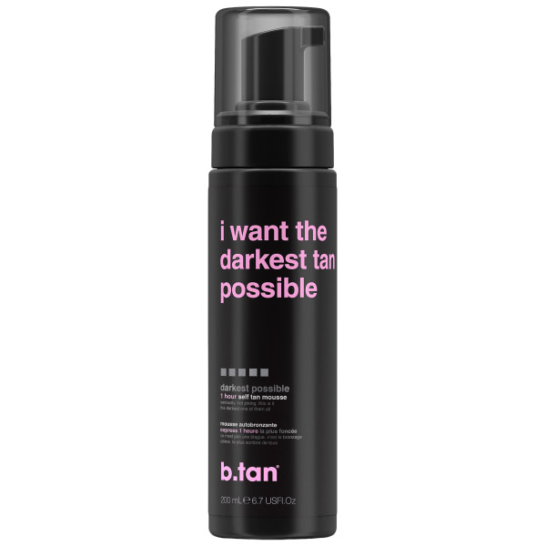 Dark brown self-tanning foam (14.5% DHA) 1H Pro-stay B-TAN 200ML