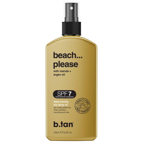 Olio abbronzante Beach please SPF7 di b.tan 200ML