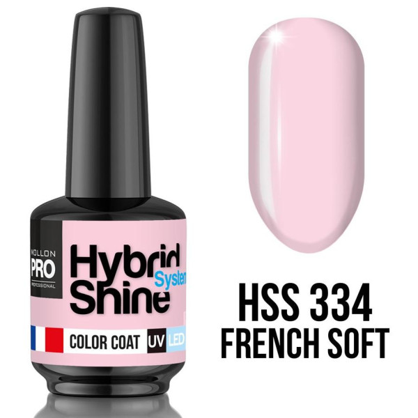 Mini vernis semi-permanent Hybrid Shine n°334 French Soft Mollon Pro 8ML