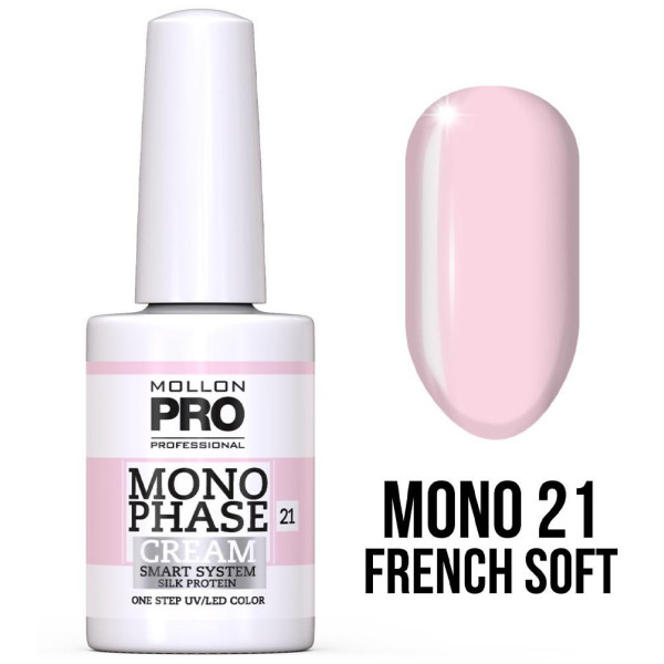 Barniz monofásico n ° 21 French Soft uv / led Mollon Pro 10ML