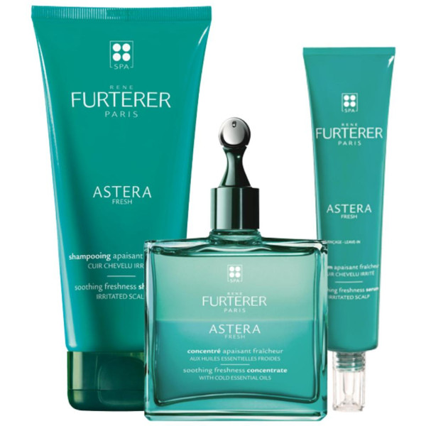 Trio apaisant shampooing + concentré + sérum Astera Fresh René Furterer