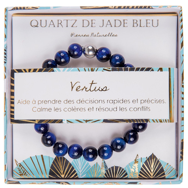 Bracelet quartz de jade bleu Stella Green