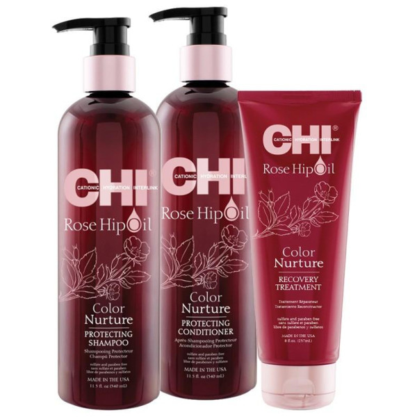 Trio shampooing sec Rose Hip Oil CHI
