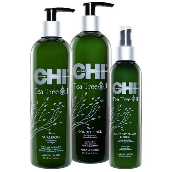 Trio Shampoo + Conditioner + Lotion Teebaumöl CHI