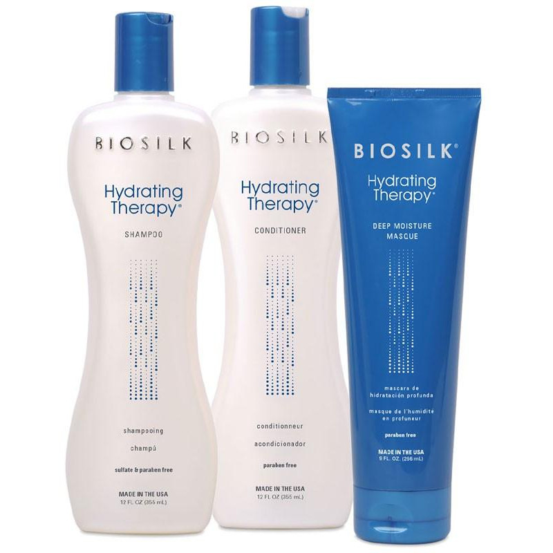 Biosilk Hydrating Therapy Shampoo + Conditioner + Mask