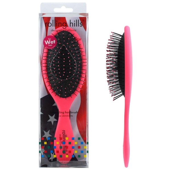 Detangler Brush for Wet Hair in Pink Rolling Hills