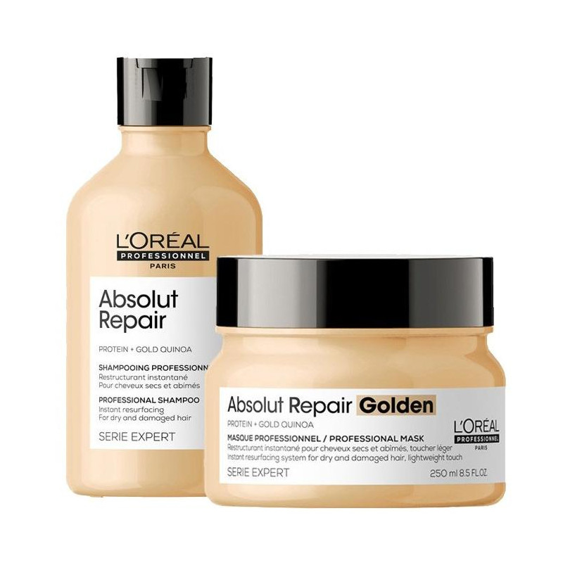 Duo Shampooing & Masque Gold Absolut Repair - Résultat Salon