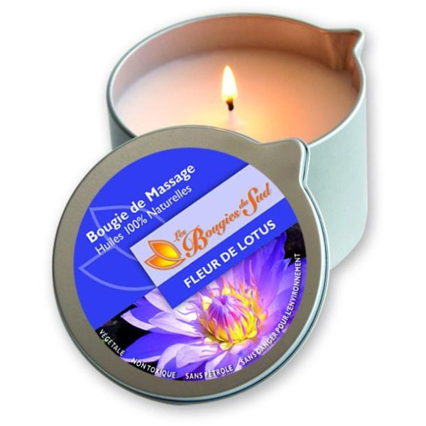 Massage Candle Lotus Flower Les Bougies du Sud 160 g