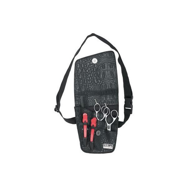Holster case for 3 scissors + compartments