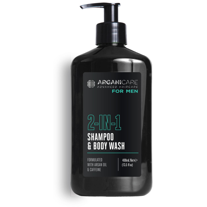 2-en-1 shampooing et gel douche pour homme Arganicare