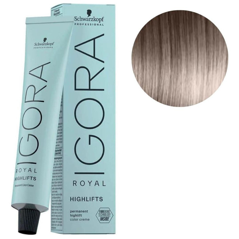 Coloration Igora Royal Highlifts 10-21 blond très clair fumé cendré  Schwarzkopf 60ML