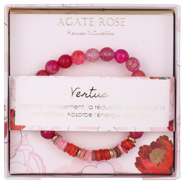 Bracelet agate rose Stella Green