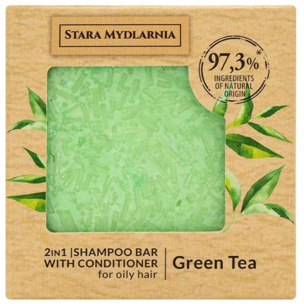 Shampoo Conditioner Bar mit grünem Tee Bodymania 70g