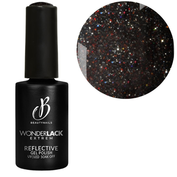 Wonderlack Extrem Schwarz reflektierender Nagellack Beautynails 8ML