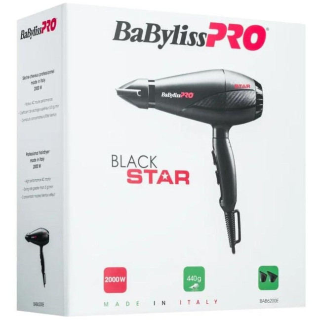 Black Star 2000W: Sèche-Cheveux Pro Babyliss | Coiffure Signature