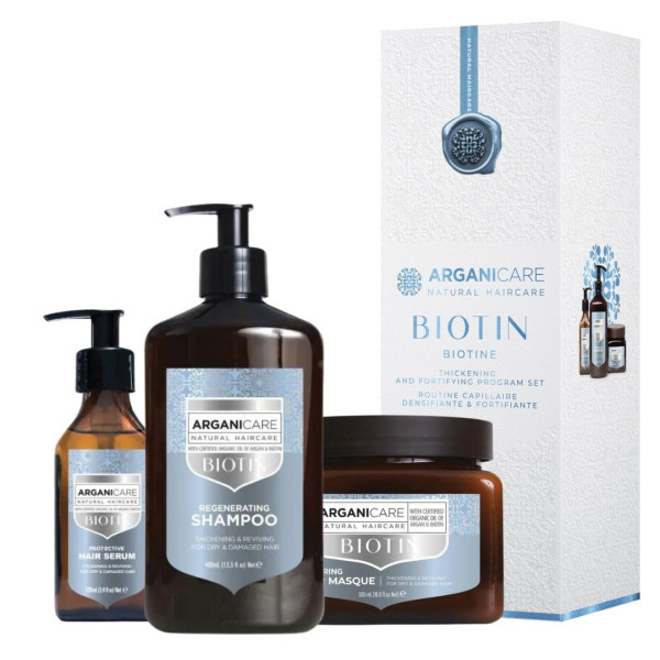 Komplette Routine für trockenes & geschädigtes Haar Biotine Arganicare