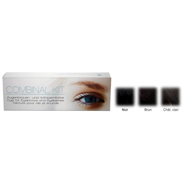 Kit COMBINAL Wimpern Augenbrauen Färbung und grau / grau meliert