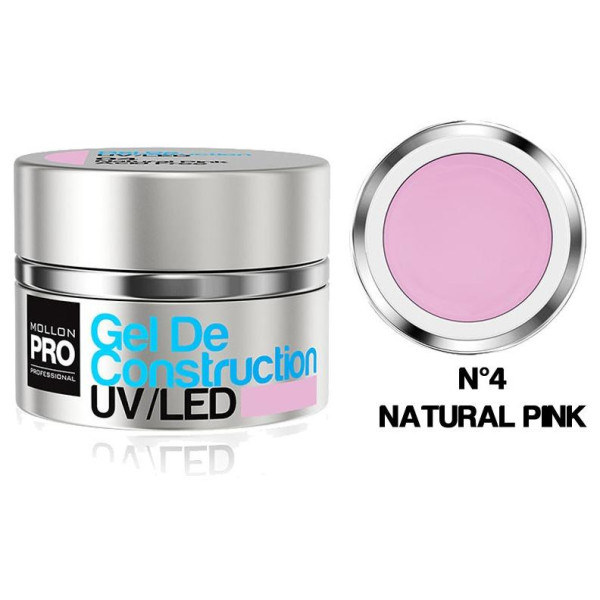 Gel de Construcción UV/Led Mollon Pro 30 ml Natural Pink - 04