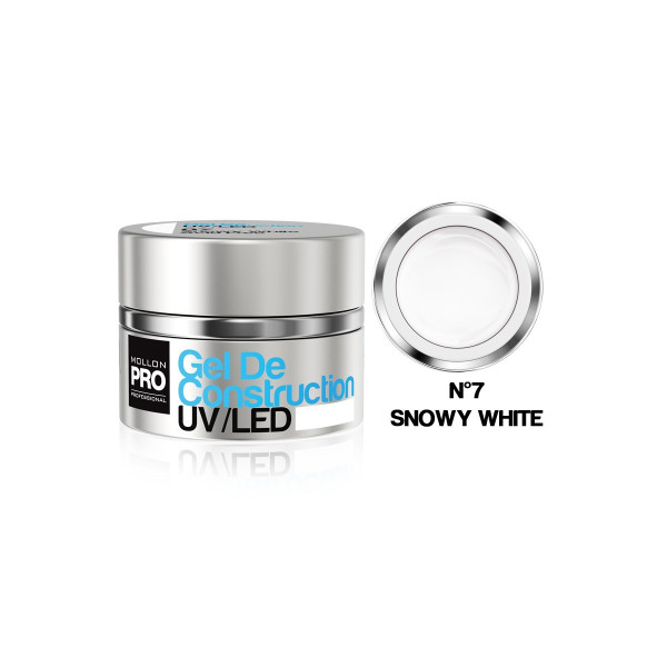 La construcción del gel de UV / LED Mollon Pro 30ml Color () Snowy White -07